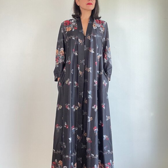 Vintage JUDY GAIL Montréal 70's Floral Robe - Size M/L - Picture 5 of 14